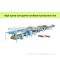 Computer three-ply, five ply high speed corrugated cardboard production line